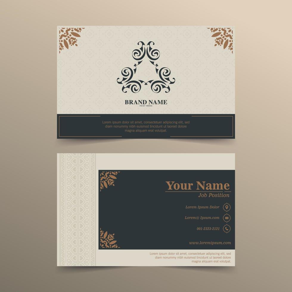 Vintage ornamental logos and business cards template vector