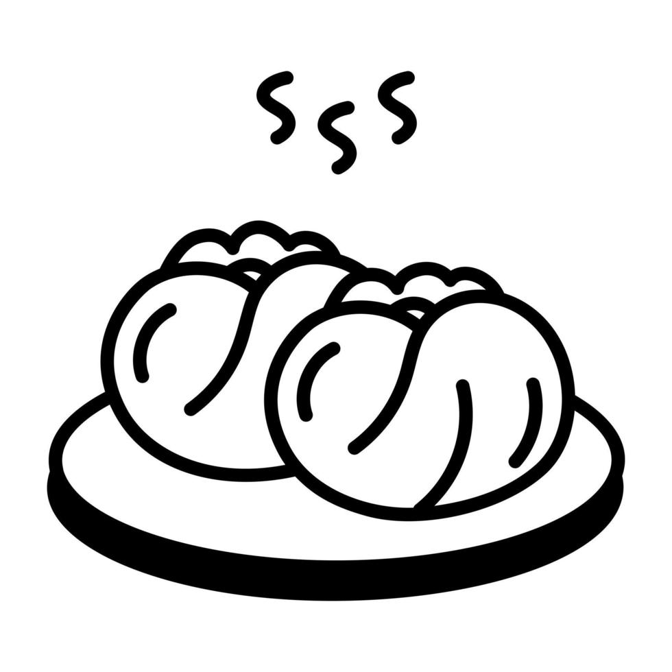 Trendy Steamed Dumplings vector