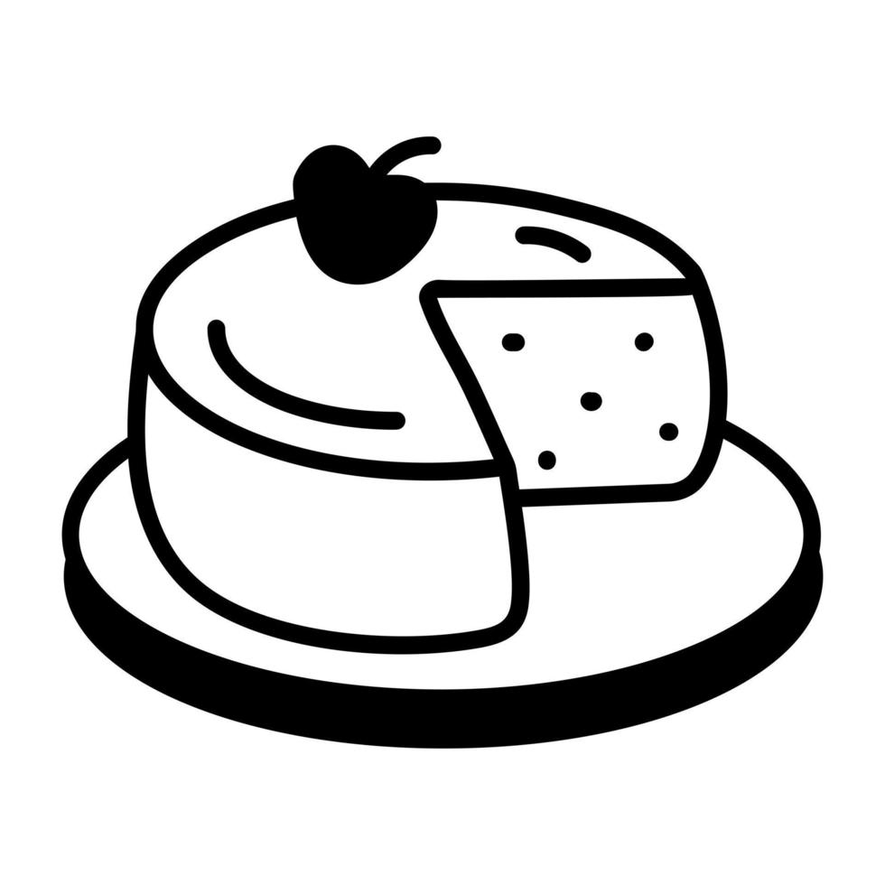 Trendy Sponge Cake vector