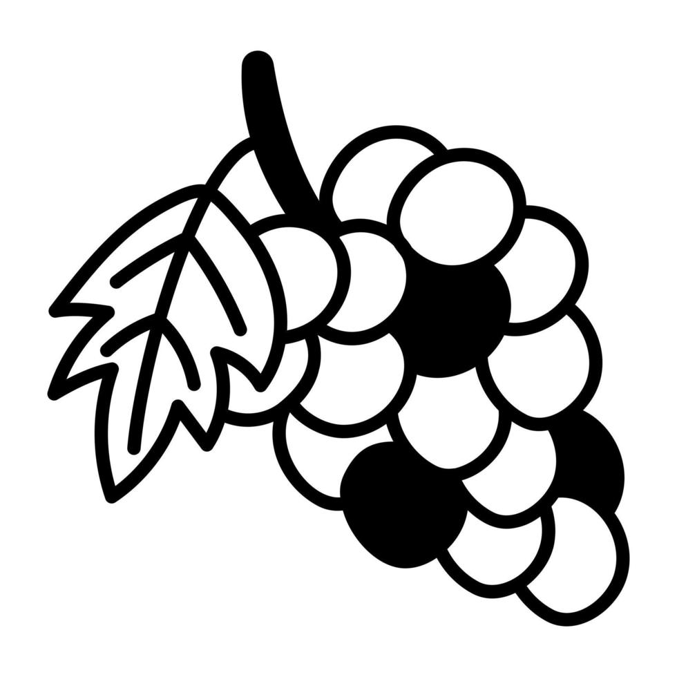 Trendy Grapes Bunch vector