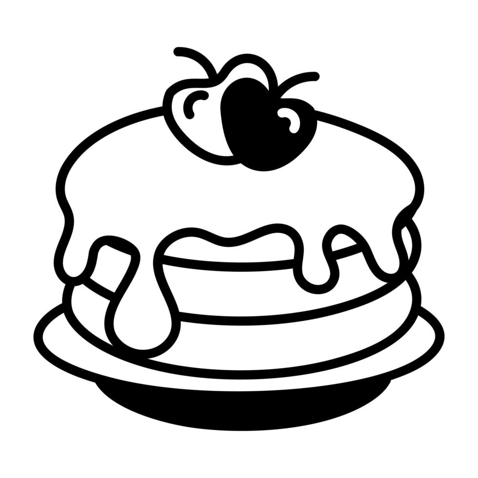 Trendy Chocolate Pancakes vector