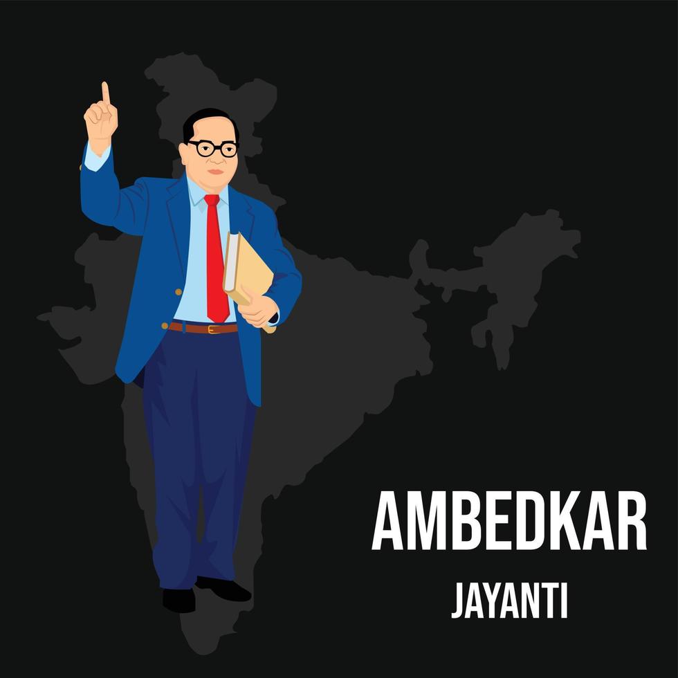 Ambedkar Jayanti 14 April Dr BR Ambedkar Vector Design