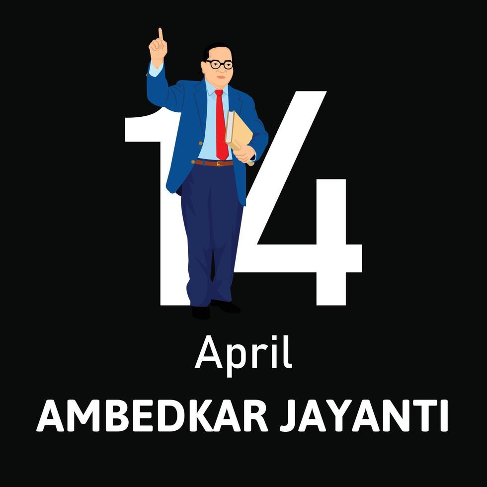 Ambedkar Jayanti 14 April Dr BR Ambedkar Vector Design