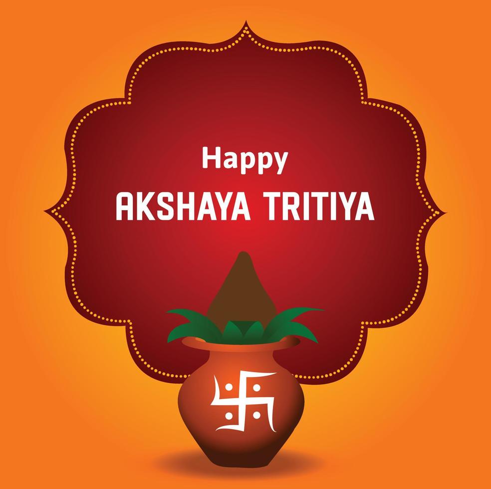 Happy Akshaya Tritiya Indian Hindu Festival Celebration Vector Design