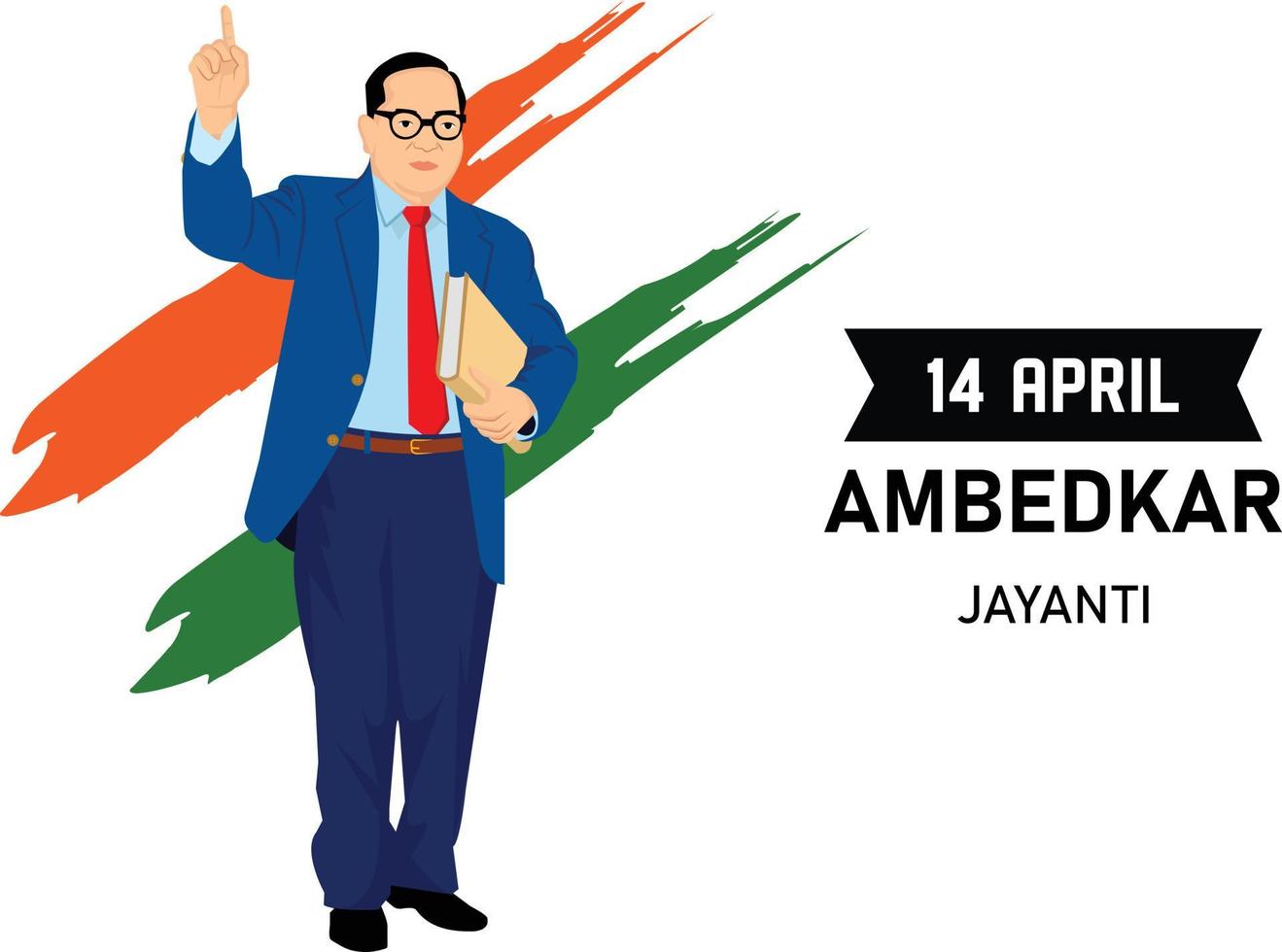 Ambedkar Jayanti 14 April Dr BR Ambedkar Vector Design