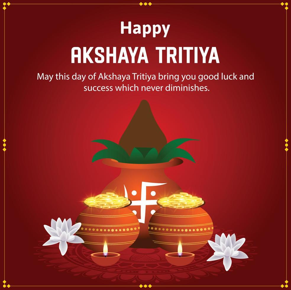 contento akshaya tritiya indio hindú festival celebracion vector diseño