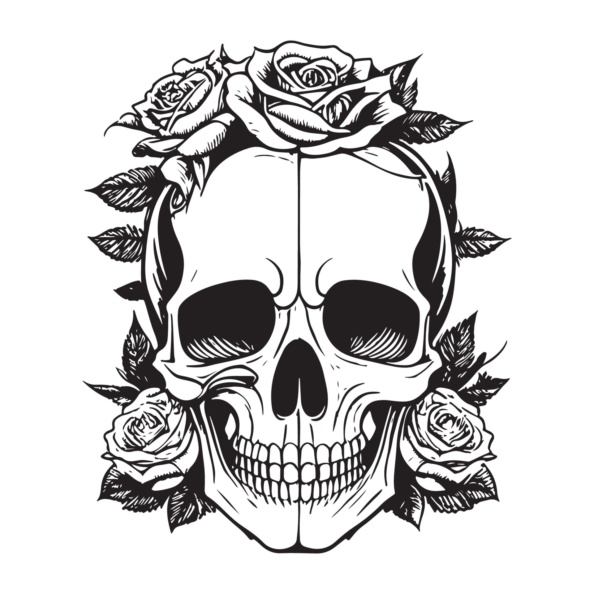 Art fancy surreal king skull tattoo Hand drawing and make graphic vector  19882613 Vector Art at Vecteezy