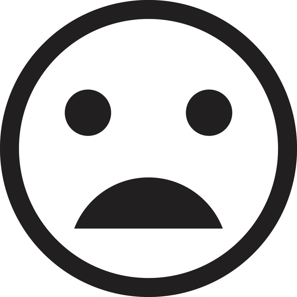 Sad face symbol . Emotion face symbol icon vector