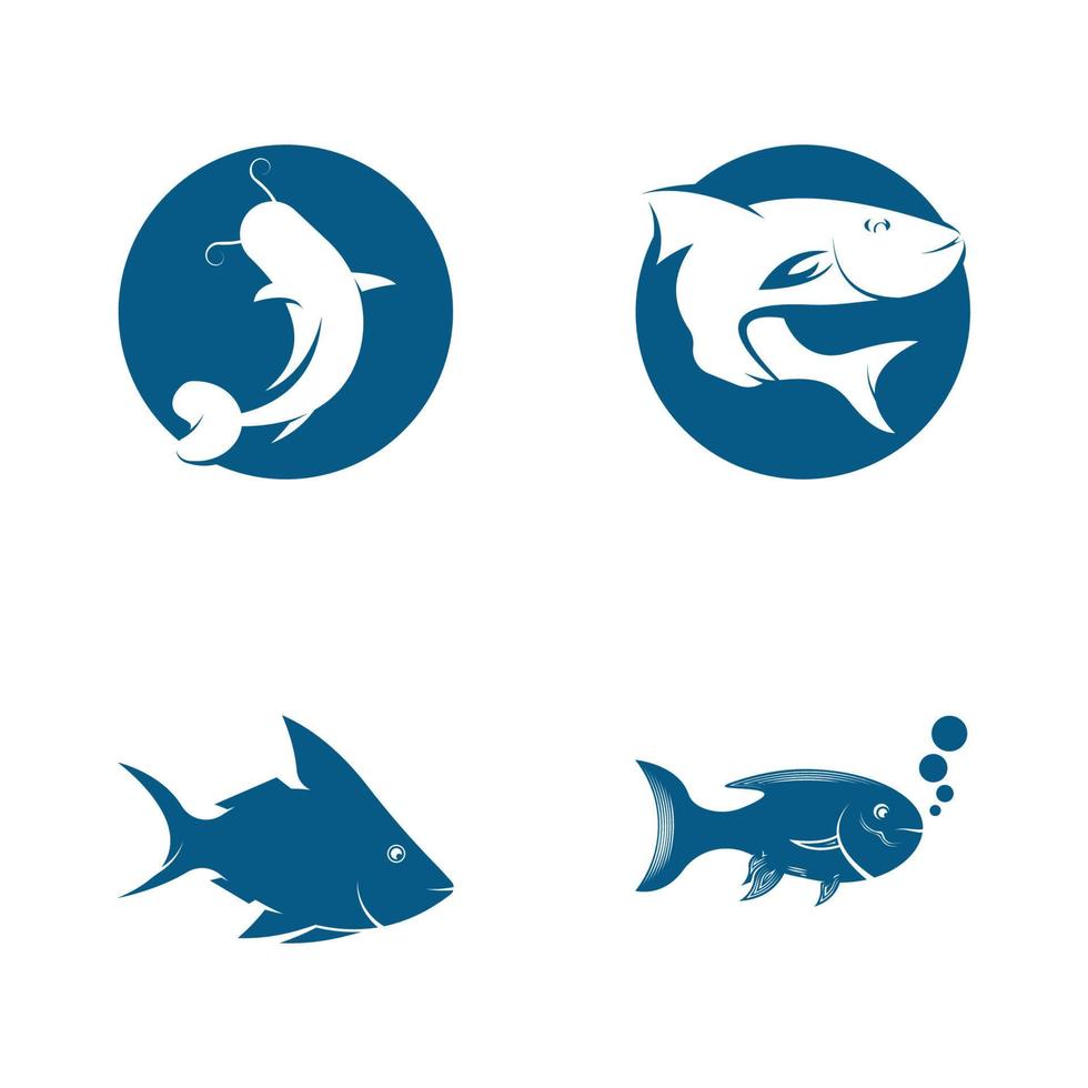 Fish logo template vector