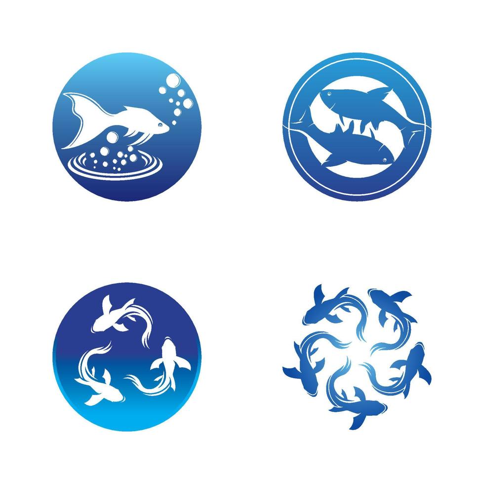 Fish logo template vector