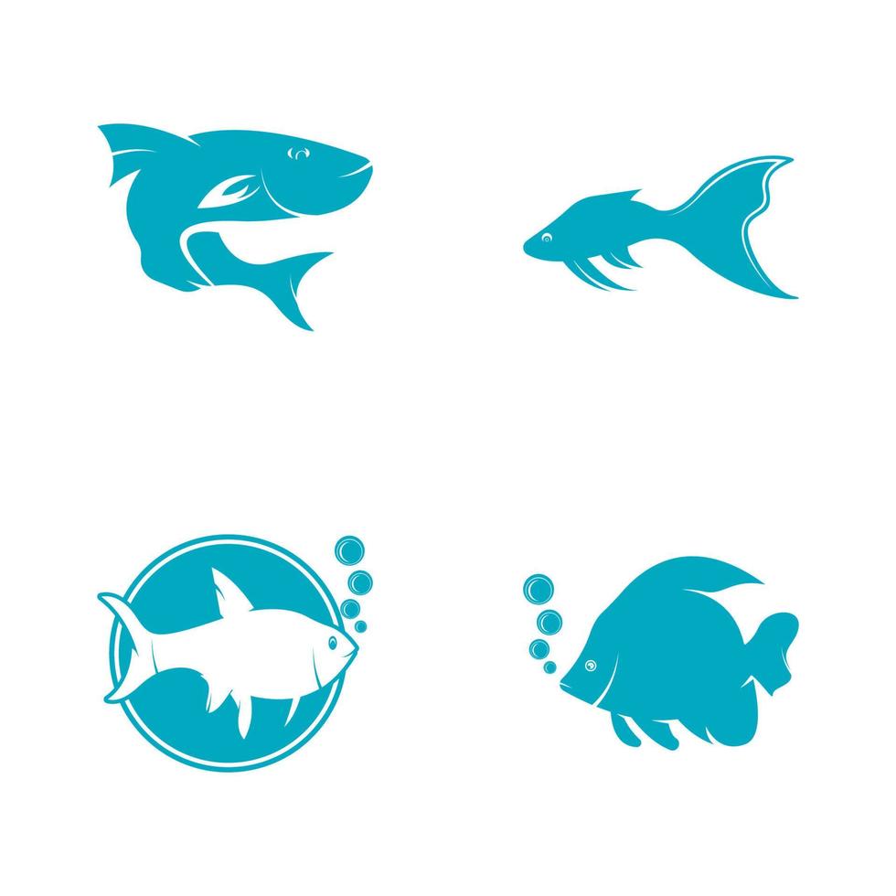 Fish logo template vector