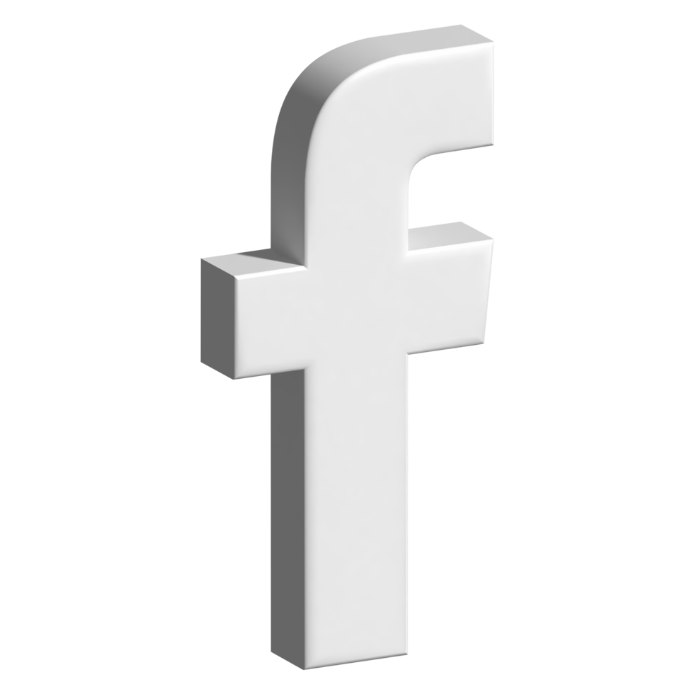 icono de facebook 3d png