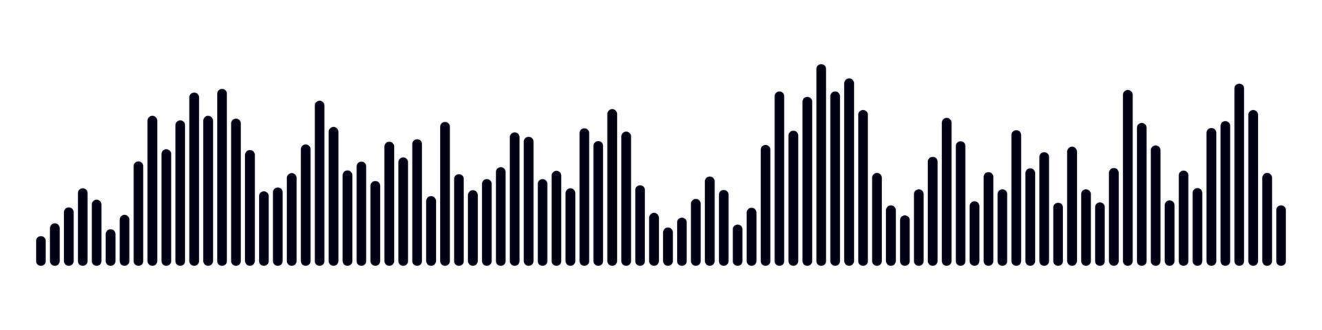 Sound radio form. abstract music audio soundwave. Vector isolated illustration