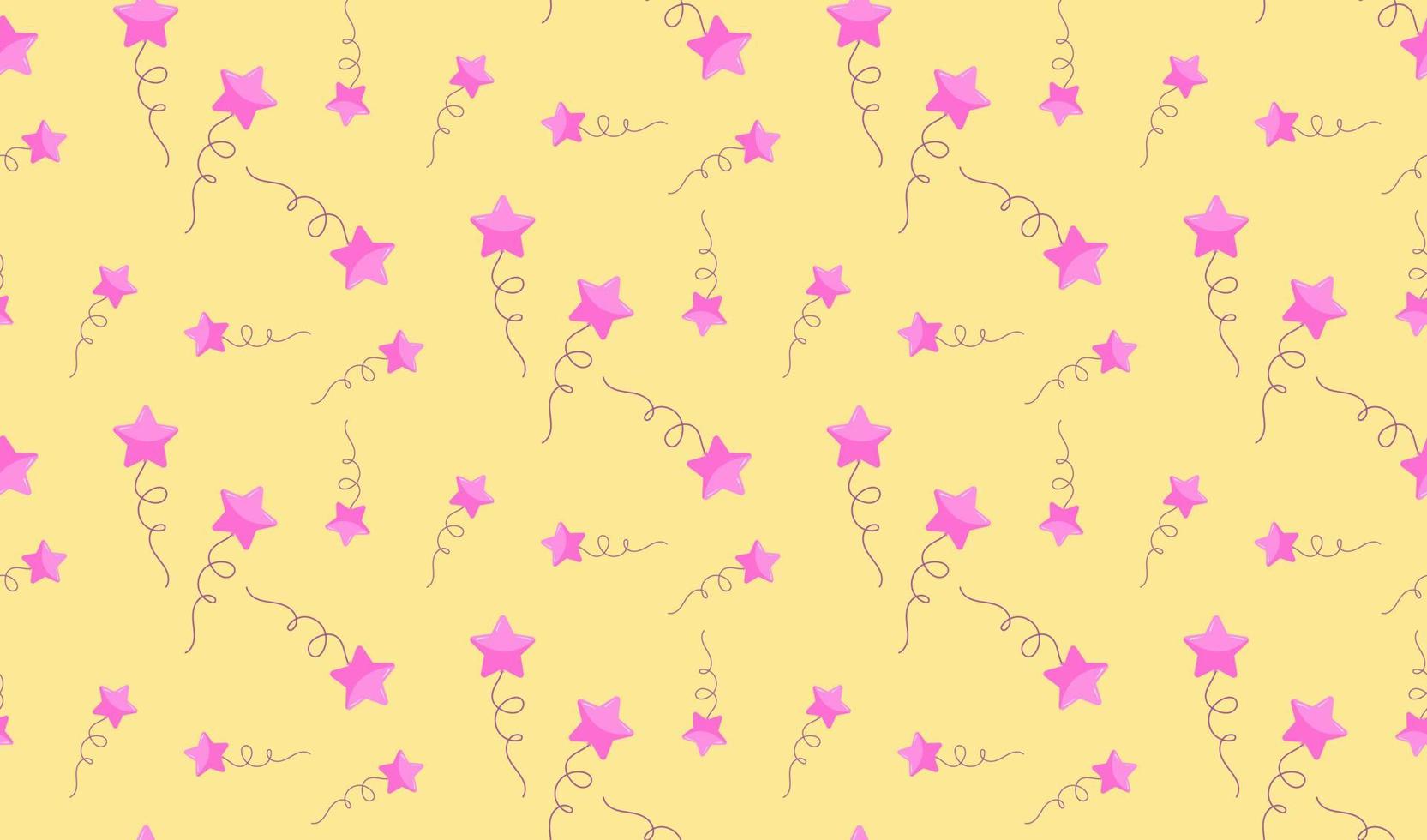 Pink balloons seamless vector pattern.