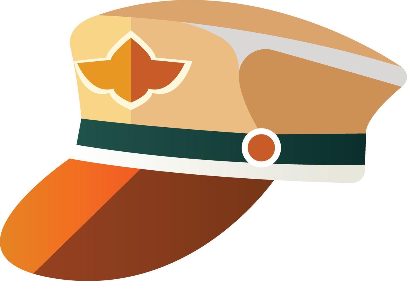 Ejército oficial sombrero icono vector imagen