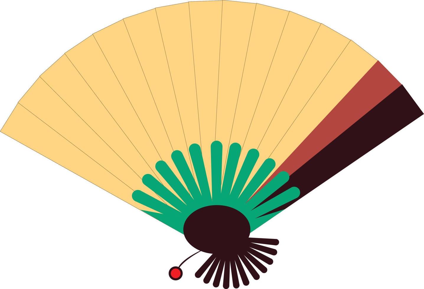 Japanese culture fan icon vector image