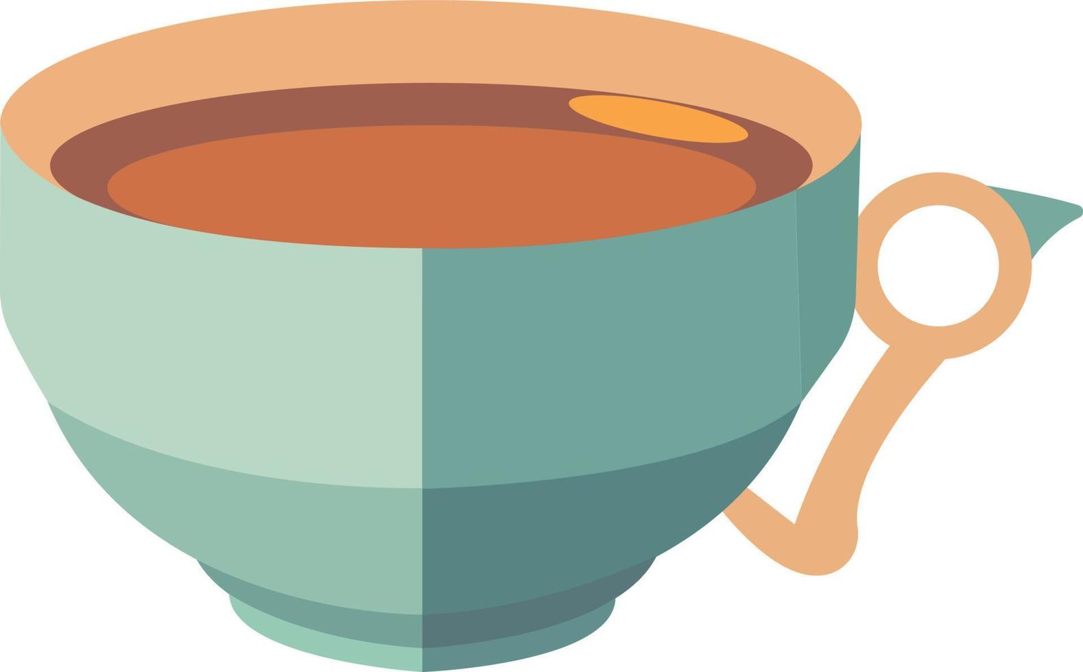 Hand drawn coffee mug icon flat vector illustration