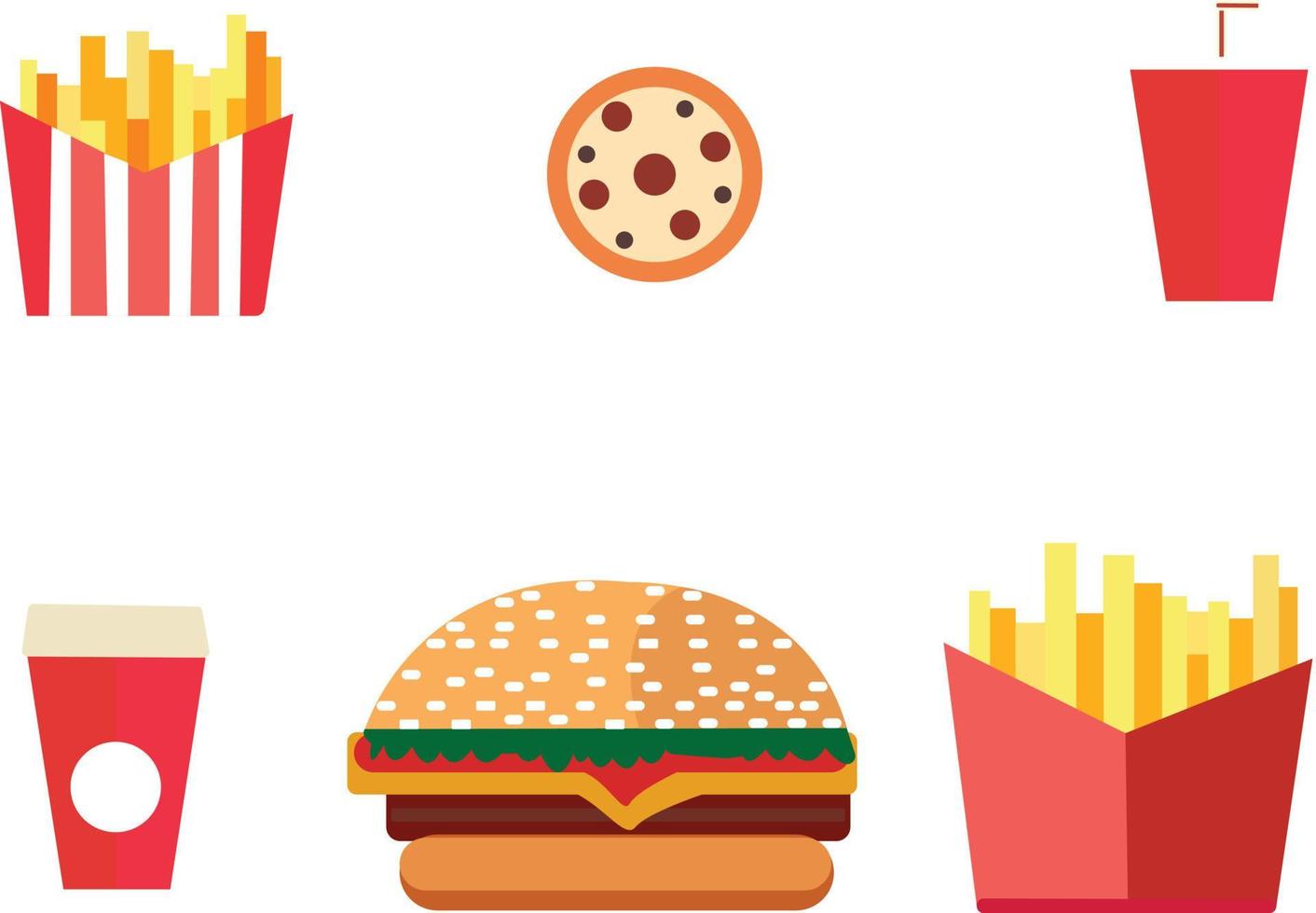 fast food icon set royalty free vector