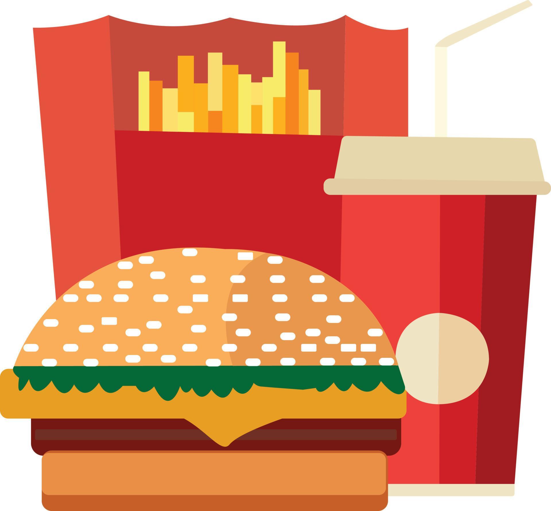 fast food burger illustration 22590290 Vector Art at Vecteezy