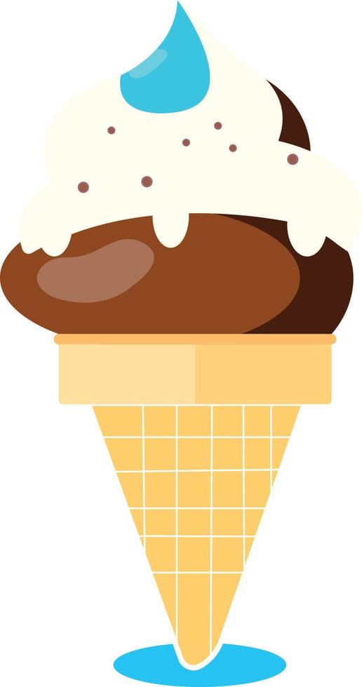 Cartoon ice cream sweet food icon vector illustration