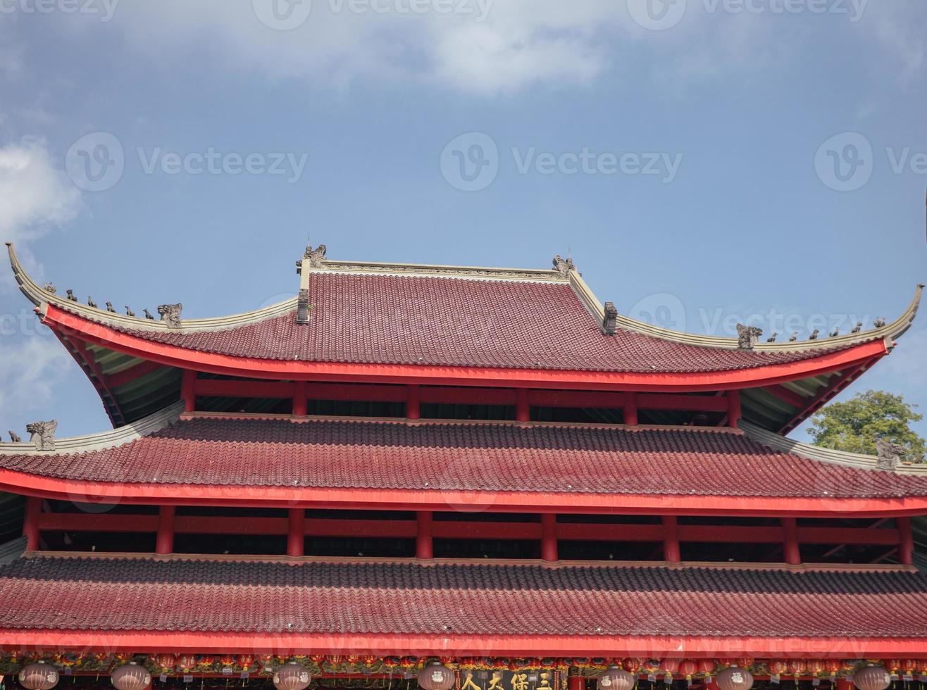 Rooftile of traditional chinese temples when day time of chinese new year. The photo is suitable to use for chinese new year, lunar new year background and content media.