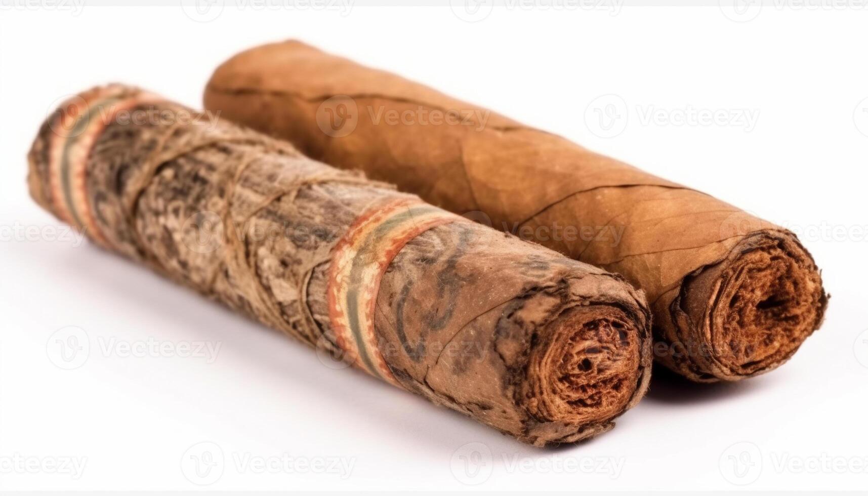 algunos hecho a mano cigarrillo aislado en blanco antecedentes. foto