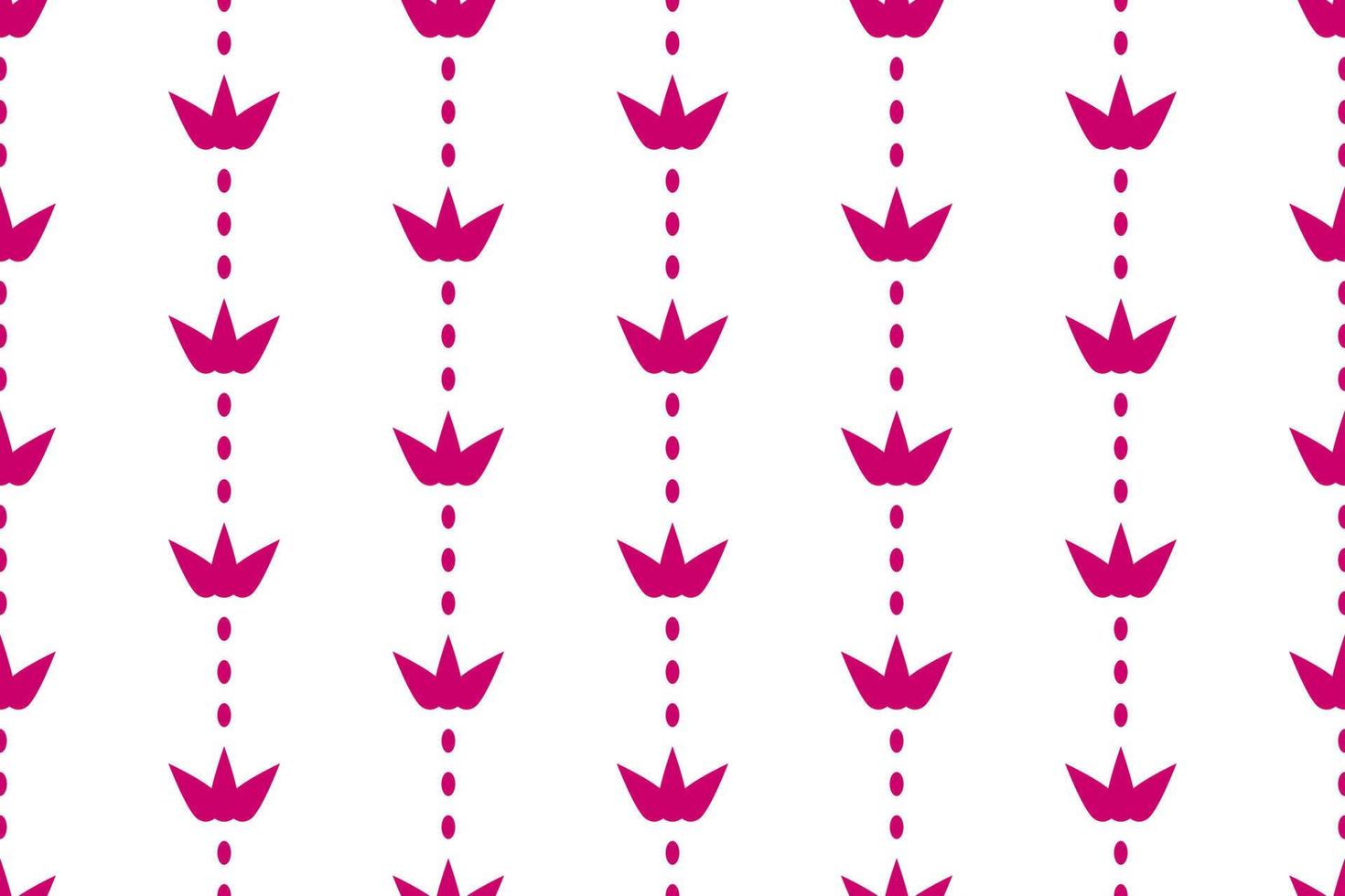 White background with pink crowns, flowers seamless pattern for wallpaper, traditional clothing, carpet, curtain, and home decoration. vector