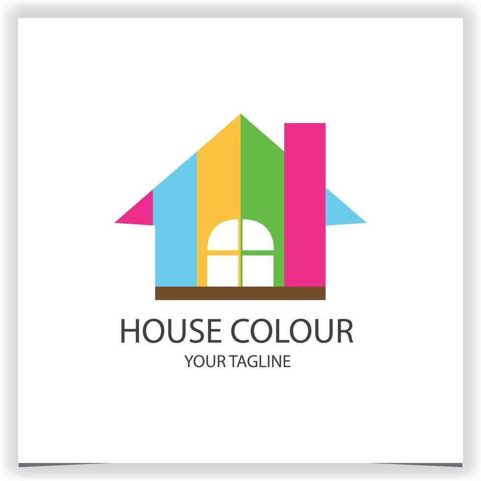 house logo with full color suitable for paint logo premium elegant template vector eps 10