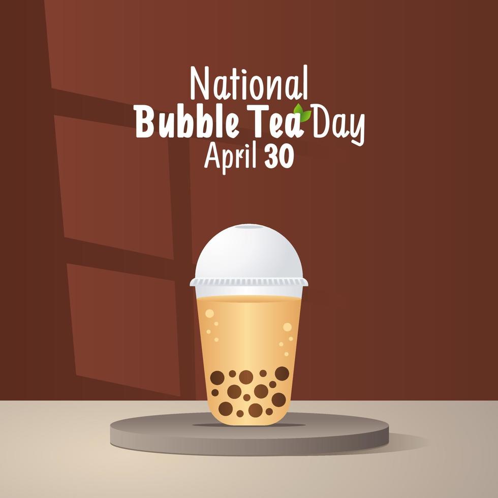 vector graphic of national bubble tea day good for national bubble tea