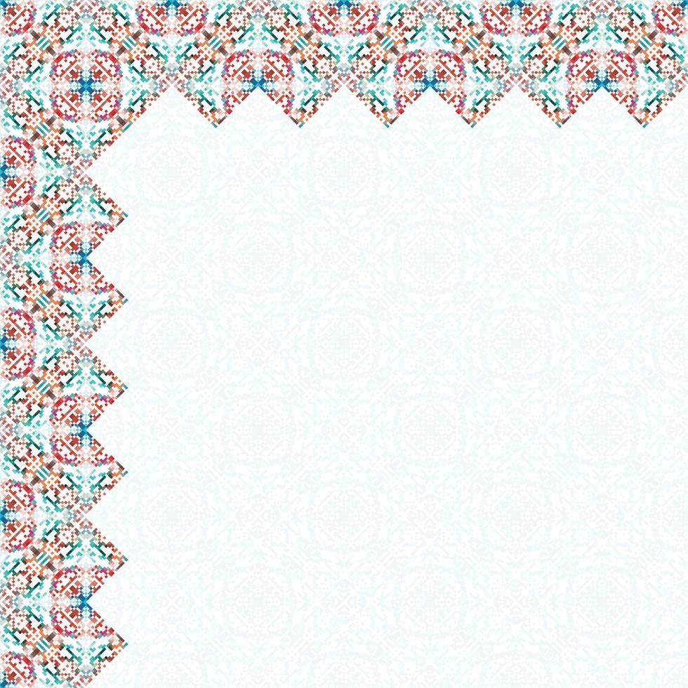 Islamic arabic abstract ornamental banner with geometric pattern and decorative ornament vector