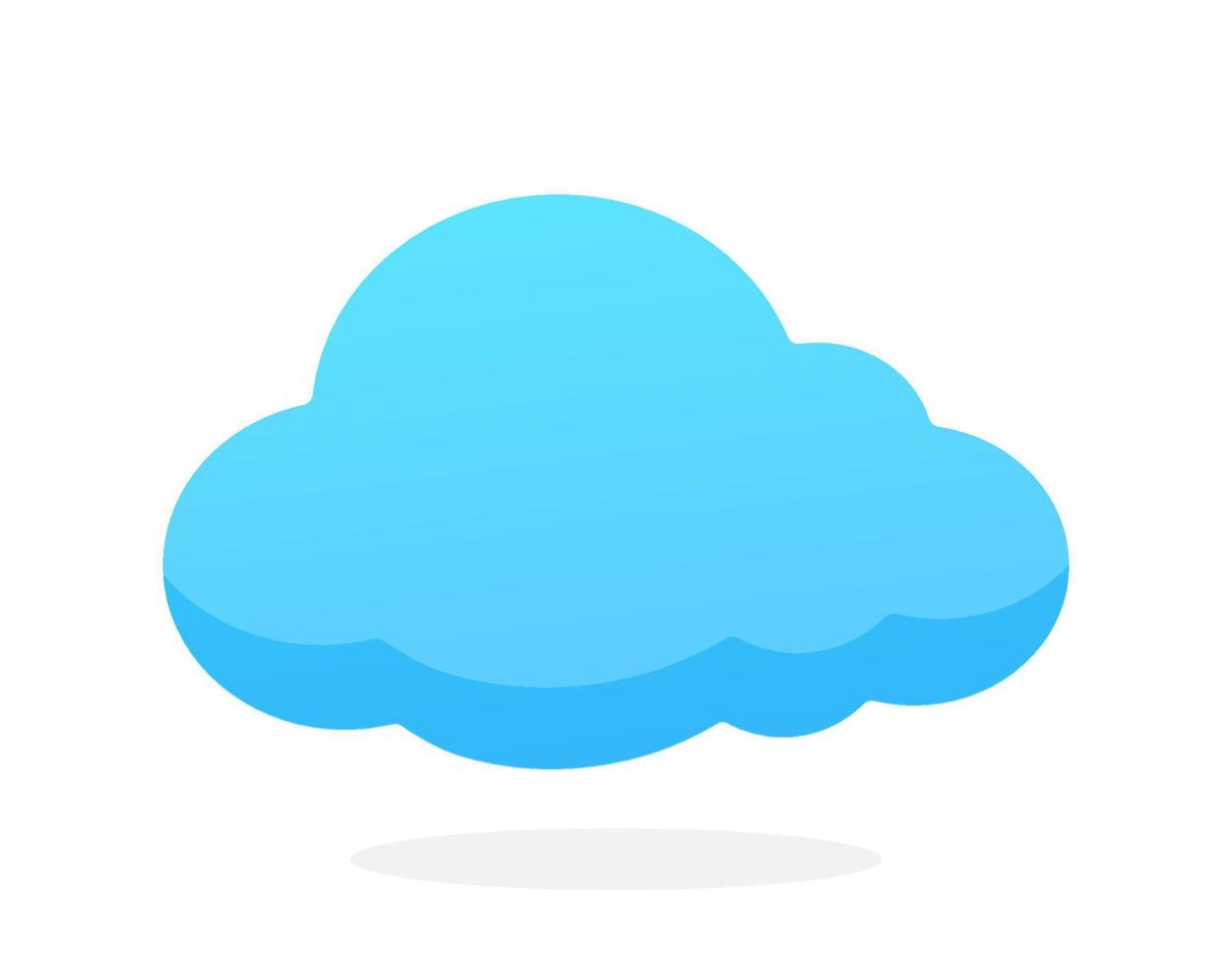 Illustration of blue cloud vector