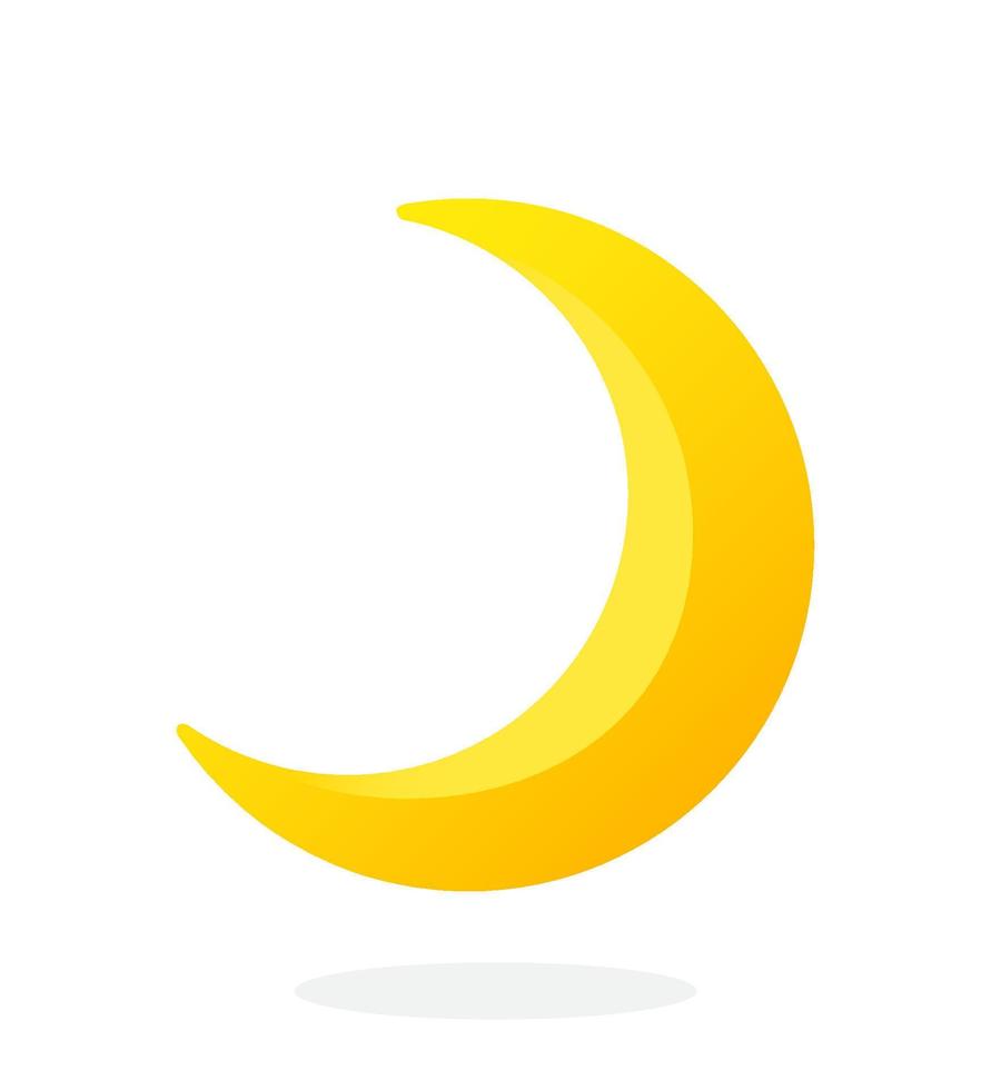 Illustration of cute crescent vector