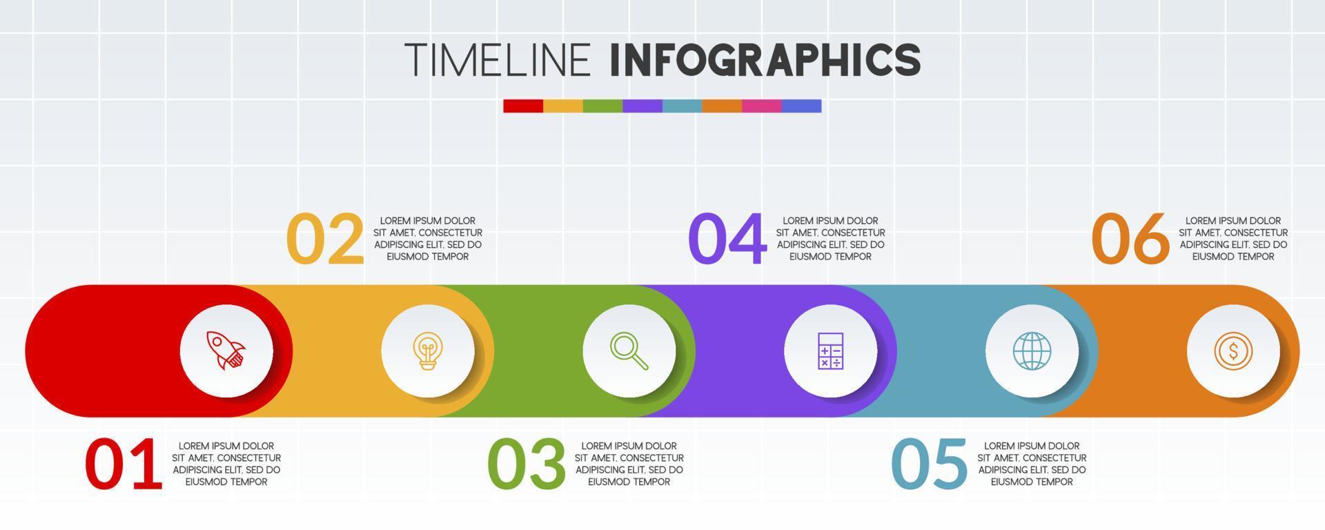 infografia diseño modelo y íconos con 6 6 opciones o 6 6 pasos vector