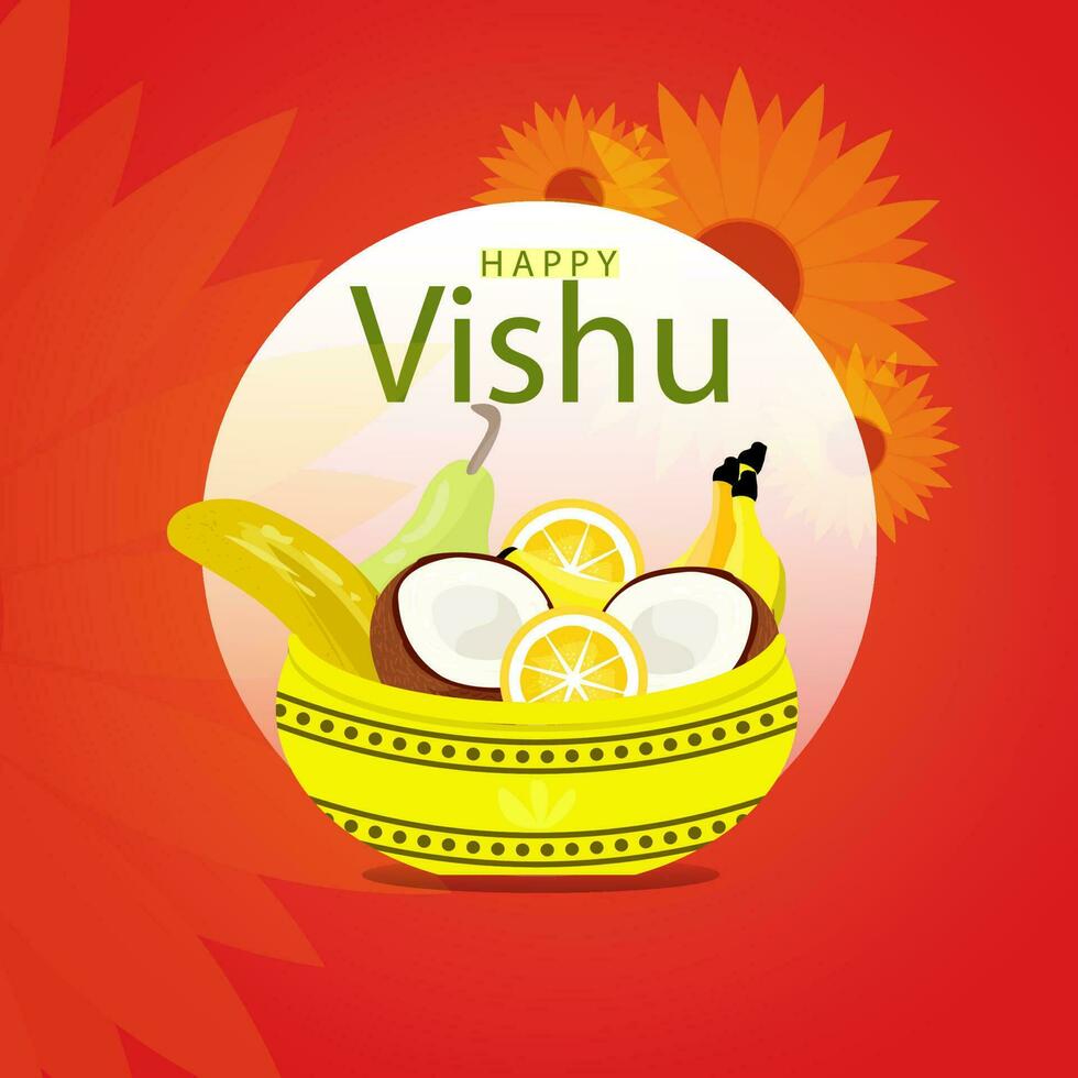 Happy Vishu Background vector