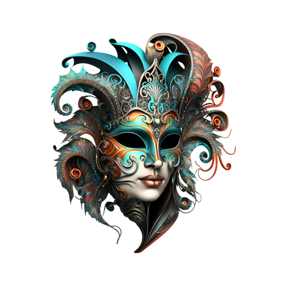 Golden Venetian Carnival Mask png