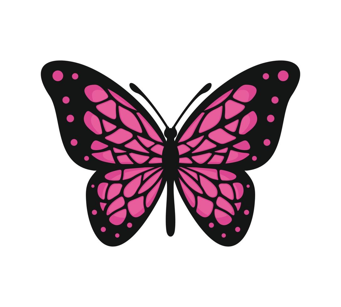 mariposa icono aislado en blanco antecedentes vector