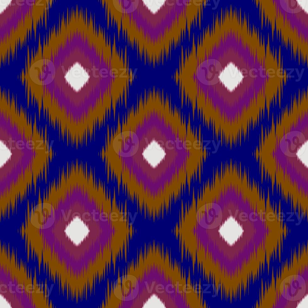 Ikat geometric folklore ornament. Tribal ethnic texture. Seamless striped pattern in Aztec style. Figure tribal embroidery. Indian, Scandinavian, Gyp sy, Mexican, folk pattern.ikat pattern. photo