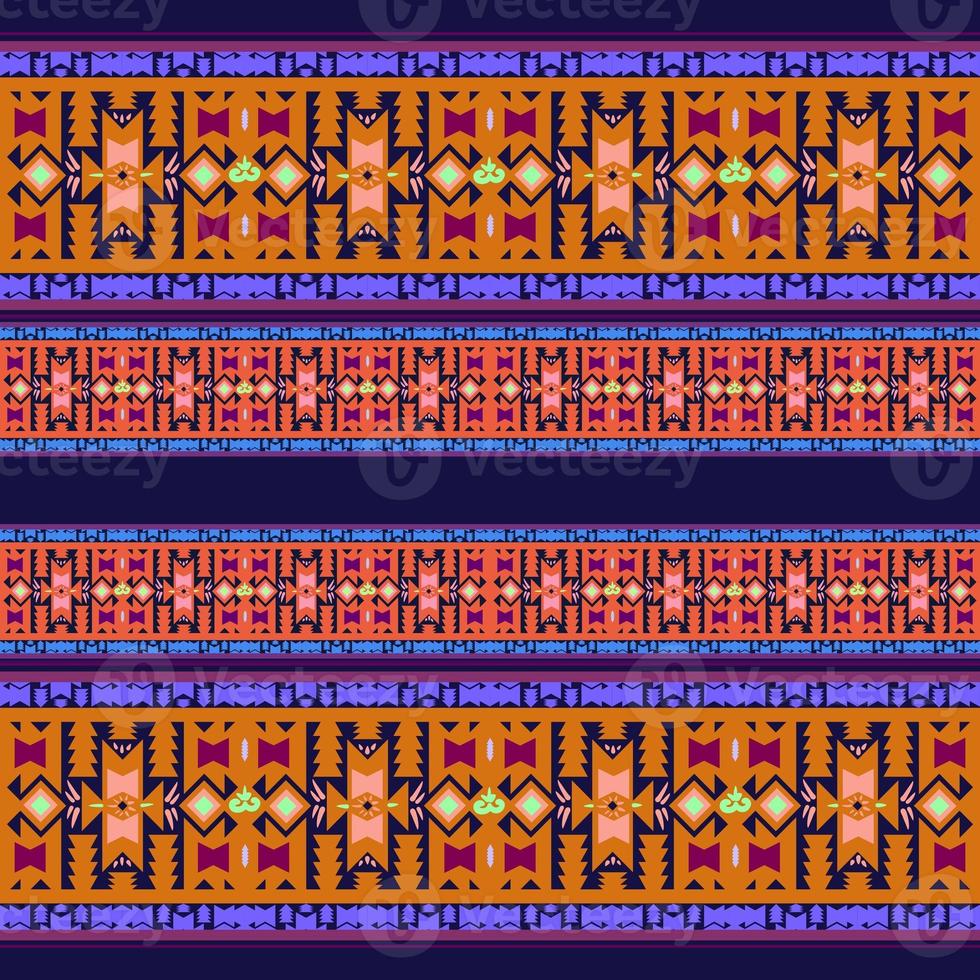 Ikat geometric folklore ornament. Tribal ethnic texture. Seamless striped pattern in Aztec style. Figure tribal embroidery. Indian, Scandinavian, Gyp sy, Mexican, folk pattern.ikat Seamless pattern. photo