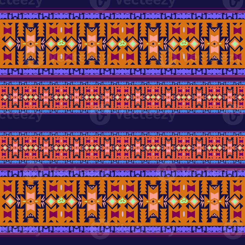 Ikat geometric folklore ornament. Tribal ethnic texture. Seamless striped pattern in Aztec style. Figure tribal embroidery. Indian, Scandinavian, Gyp sy, Mexican, folk pattern.ikat Seamless pattern. photo