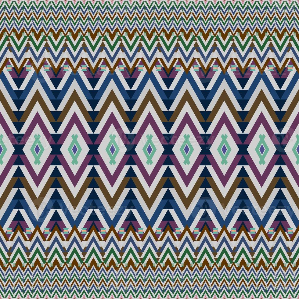 Ikat geometric folklore ornament. Tribal ethnic texture. Seamless striped pattern in Aztec style. Figure tribal embroidery. Indian, Scandinavian, Gyp sy, Mexican, folk pattern. Seamless pattern fab photo