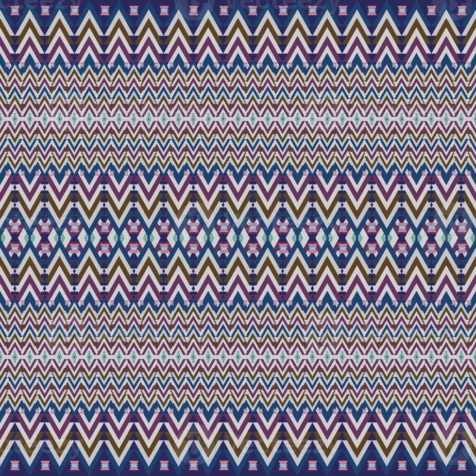 Ikat geometric folklore ornament. Tribal ethnic texture. Seamless striped pattern in Aztec style. Figure tribal embroidery. Indian, Scandinavian, Gyp sy, Mexican, folk pattern. Seamless pattern fab photo