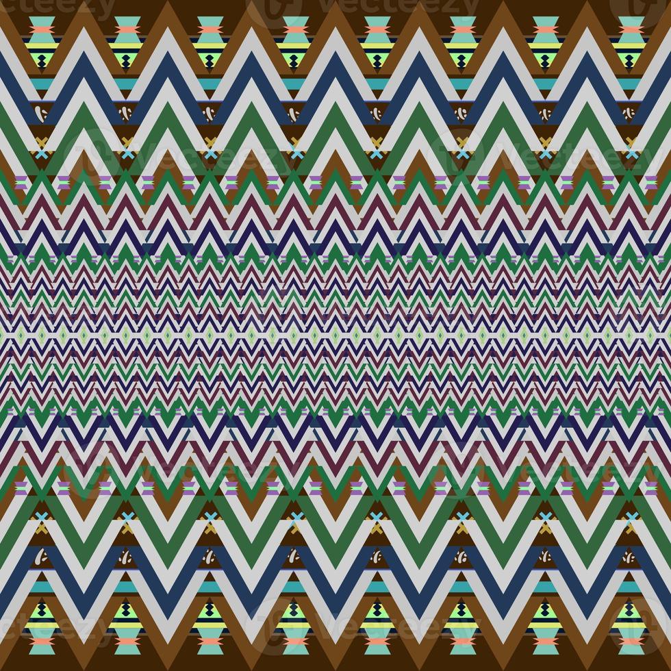 Ikat geometric folklore ornament. Tribal ethnic texture. Seamless striped pattern in Aztec style. Figure tribal embroidery. Indian, Scandinavian, Gyp sy, Mexican, folk pattern. Seamless pattern fab photo