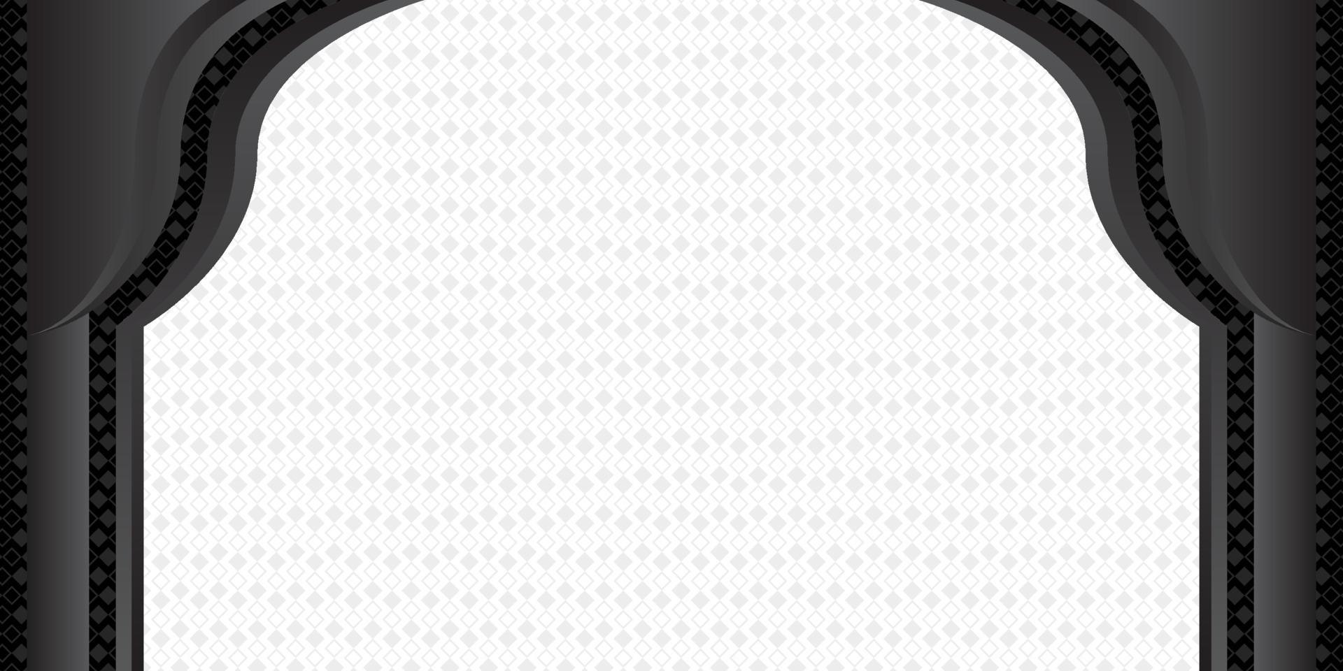 Islamic Black White Banner Background vector