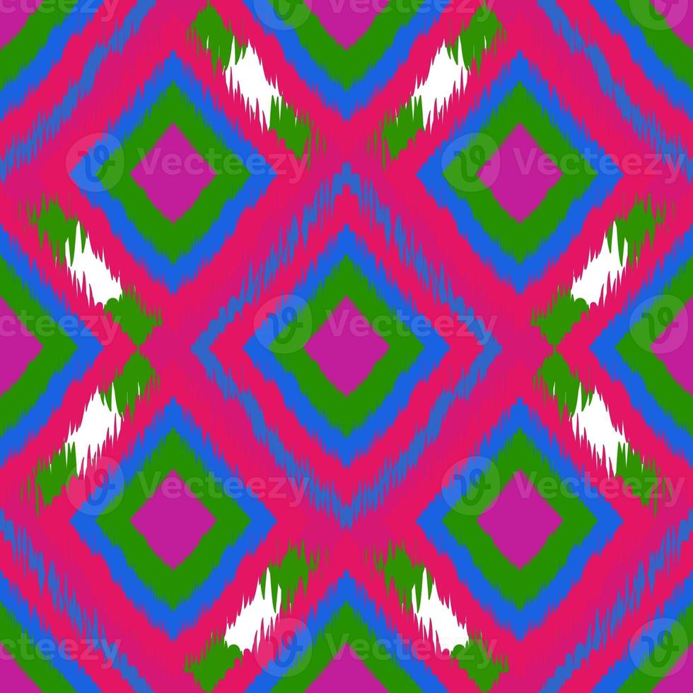 Ikat geometric folklore ornament. Tribal ethnic texture. Seamless striped pattern in Aztec style. Figure tribal embroidery. Indian, Scandinavian, Gyp sy, Mexican, folk pattern.ikat pattern. photo