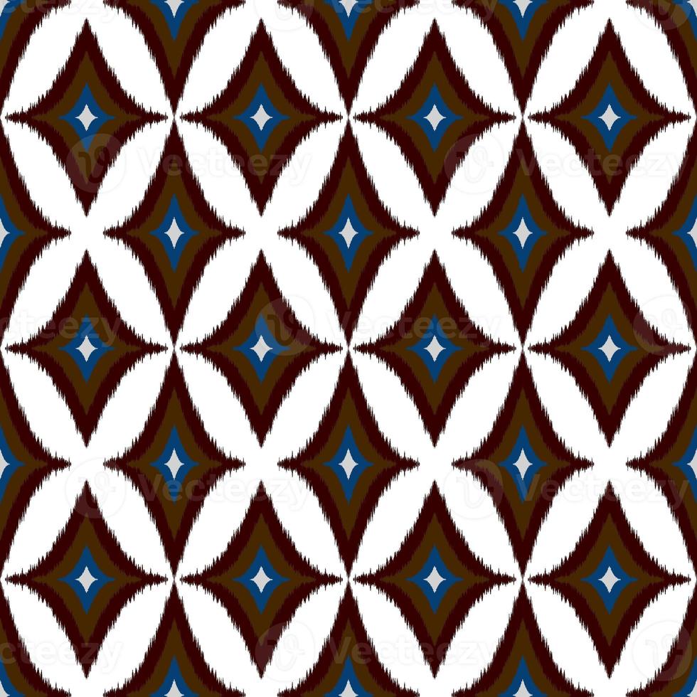 Ikat geometric folklore ornament, Tribal ethnic texture. Seamless striped pattern in Aztec style, Figure tribal embroidery, Scandinavian, Ikat pattern photo