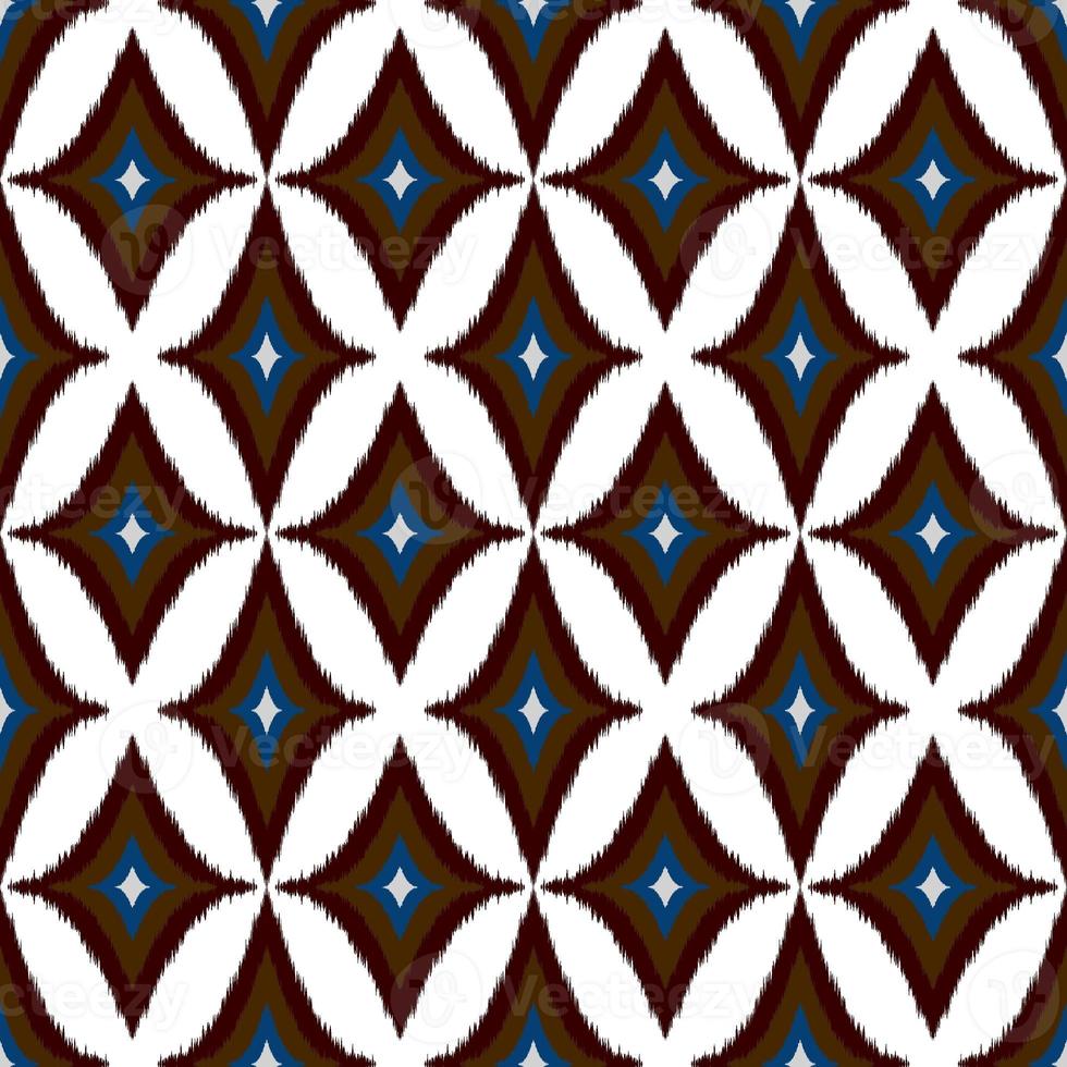 Ikat geometric folklore ornament, Tribal ethnic texture. Seamless striped pattern in Aztec style, Figure tribal embroidery, Scandinavian, Ikat pattern photo