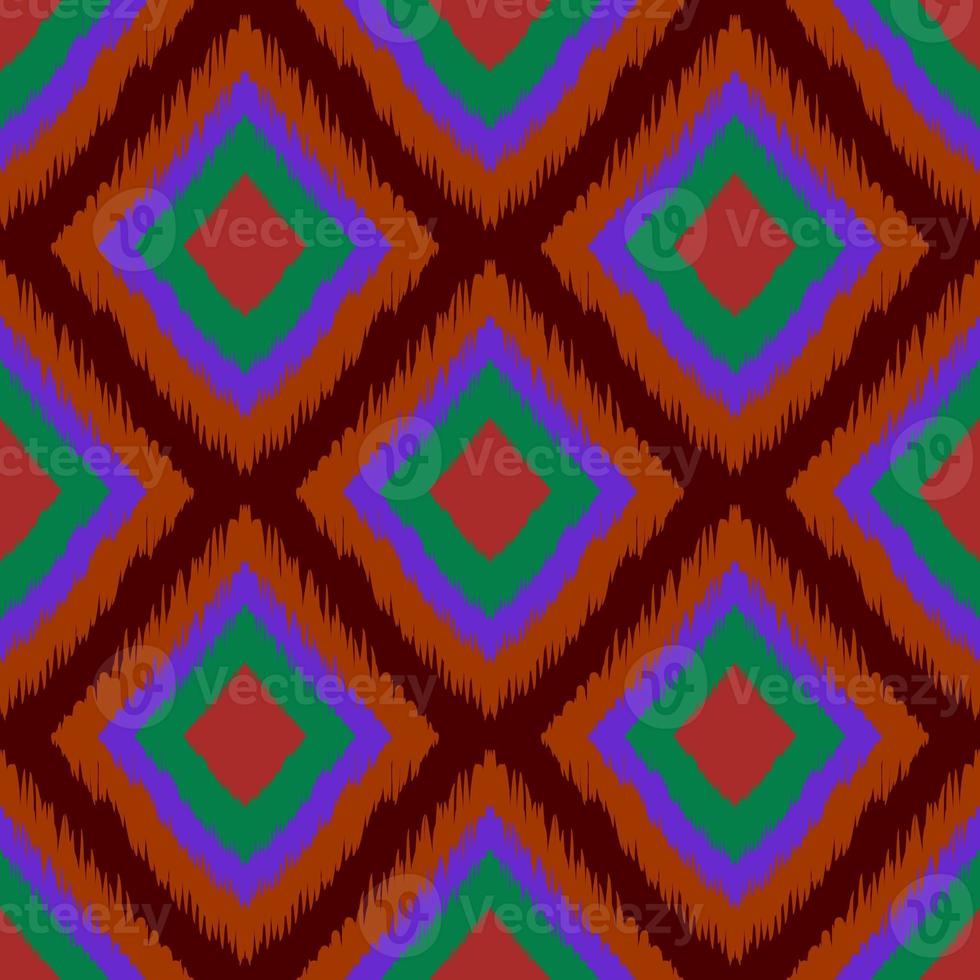 Ikat geometric folklore ornament. Tribal ethnic texture. Seamless striped pattern in Aztec style. Figure tribal embroidery. Indian, Scandinavian, Gyp sy, Mexican, folk pattern.ikat pattern. photo