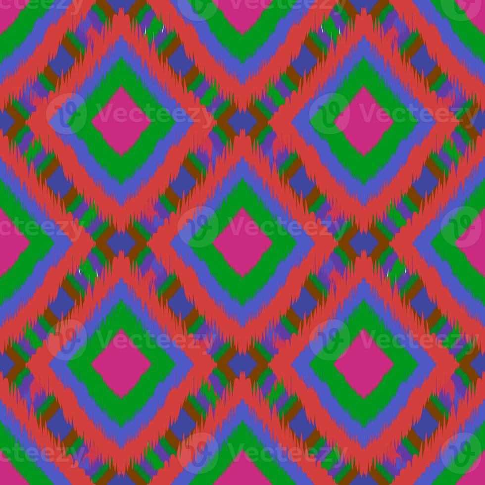 Ikat geometric folklore ornament. Tribal ethnic texture. Seamless striped pattern in Aztec style. Figure tribal embroidery. Indian, Scandinavian, Gyp sy, Mexican, folk pattern.ikat pattern. photo