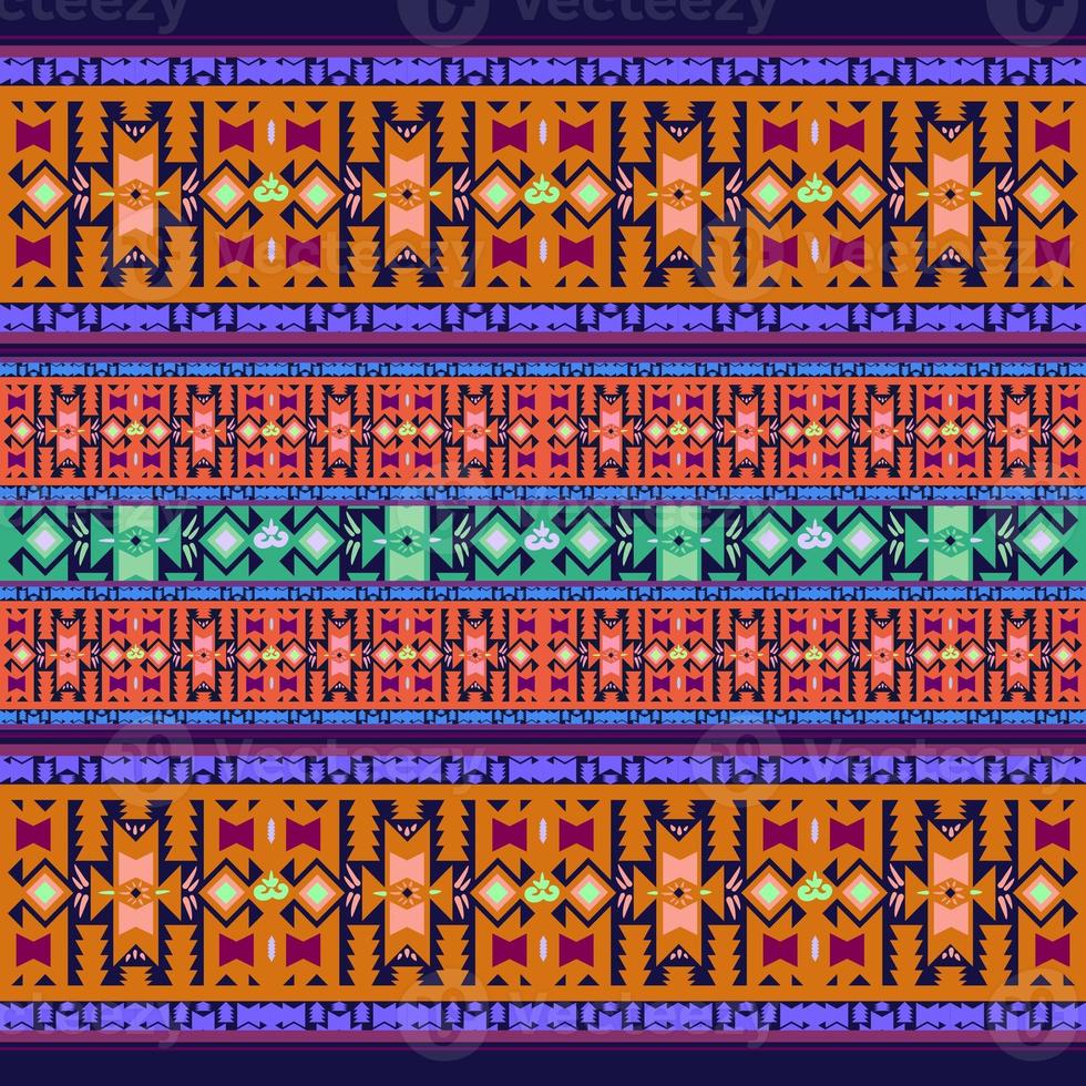 Ikat geometric folklore ornament. Tribal ethnic texture. Seamless striped pattern in Aztec style. Figure tribal embroidery. Indian, Scandinavian, Gyp sy, Mexican, folk pattern.ikat Seamless pattern. photo