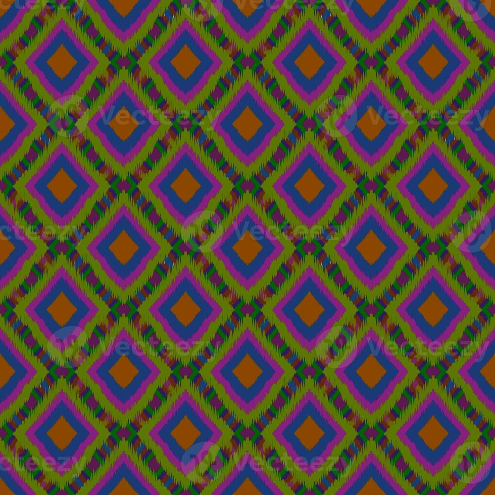 Ikat geometric folklore ornament. Tribal ethnic texture. Seamless striped pattern in Aztec style. Figure tribal embroidery. Indian, Scandinavian, Gyp sy, Mexican, folk pattern.ikat pattern. photo